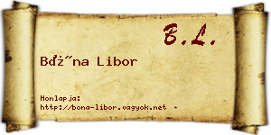 Bóna Libor névjegykártya